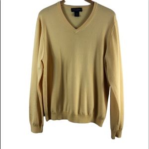 Brooks brothers yellow large sweater v neck
